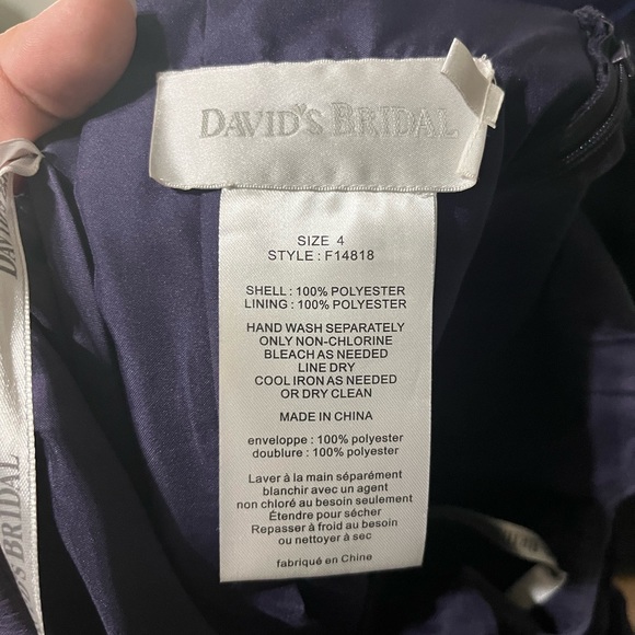 DAVID's  BRIDAL One Shoulder Dress Size: 4 SKU:O1-DBD - Picture 9 of 9